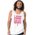 thumbnail image 4 of Wear Pink For My Wife Breast Cancer Mens Big & Tall Graphic Tank Top Brisco Brands 2X, 4 of 5