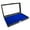Blue, variant on Black Glass Case 14.75x8.25x2.1 Inches with 36-slot Black Ring Foam Liner & Metal Clasp