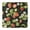 Colored, variant on Flower Print Elastic Fitted Tablecloth - Watercolor Flowers Pattern Square Table Cover, Windproof Snug Fit Outdoor Picnic Table Protector, Washable Cute flowers Design (34x34 Inches)