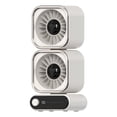 thumbnail image 2 of Dual Head Circulating Fan Desktop Mini Fan USB Charging Digital Display Portable Personal Fan for Office 1 Count, 2 of 9