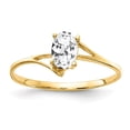 thumbnail image 1 of 14K Yellow Gold 6x4mm Oval Cubic Zirconia ring, 1 of 1