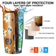 thumbnail image 7 of 20oz Tumblers Halloween Ghosts Skulls Bats and Pumpkins Stainless Steel Vacuum Insulated Double Wall Travel Tumbler Cups Mug with Lid and Straw,Cleaning Brush for Cold & Hot Drinks, 7 of 7