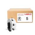 thumbnail image 1 of 5 Rouleaux d'Étiquettes Compatibles DK-1218 pour BROTHER Diamètre 0,94 Pouces (24mm) Encadrées, 1 of 5