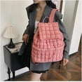 thumbnail image 2 of HMSHA Quilted Backpack for Women Lightweight Puffer Drawstring Padding Hiker Back Pack Travel Backpack College Gym Bag, 2 of 7