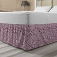 thumbnail image 1 of Floral Bed Skirt, Top View of a Clutter of Roses in Monochrome Style and Romantic Feels, Elastic Bedskirt Dust Ruffle Wrap Around for Bedding Decor, 4 Sizes, Plum and White, by Ambesonne, 1 of 2