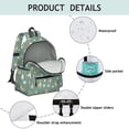 thumbnail image 4 of Chihuahua and Dog Paw Print Green Backpack for School, Cute School Bag with Adjustable Shoulder Straps and Padded Back, 13.4"x11"x4.7", 4 of 5