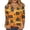 Orange #073, variant on Halloween Shirts Women Funny 3/4 Sleeve T Shirts Horror Pumpkin Printed Pullover Spooky Button V Neck Tops Holiday Three Quarter Length Blouses, XL
