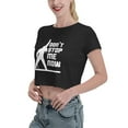 thumbnail image 2 of Don'T Stop Me Now! Leak Navel T-Shirt Black Small, 2 of 5