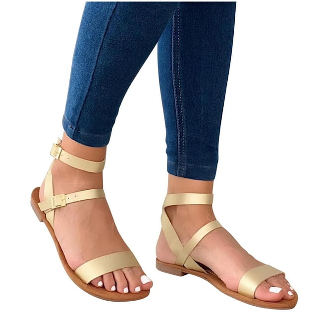 Sandalias de verano para mujer Calzado casual Sandalias de chanclas casuales de color sólido para mujer Wmkox8yii nm4947