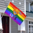 thumbnail image 4 of 3x5 Ft Flag Lgbt Pride Sign Lgbtq Gay Banner Vivid Color And Fade Proof Lesbian Pansexual Rainbow For Wall With Metal Eyelets No Pole Gi For Gay Pride Stuff, 4 of 6