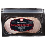 Hormel Black Label Canadian Bacon, Gluten Free, Refrigerated, 6 oz Plastic Package