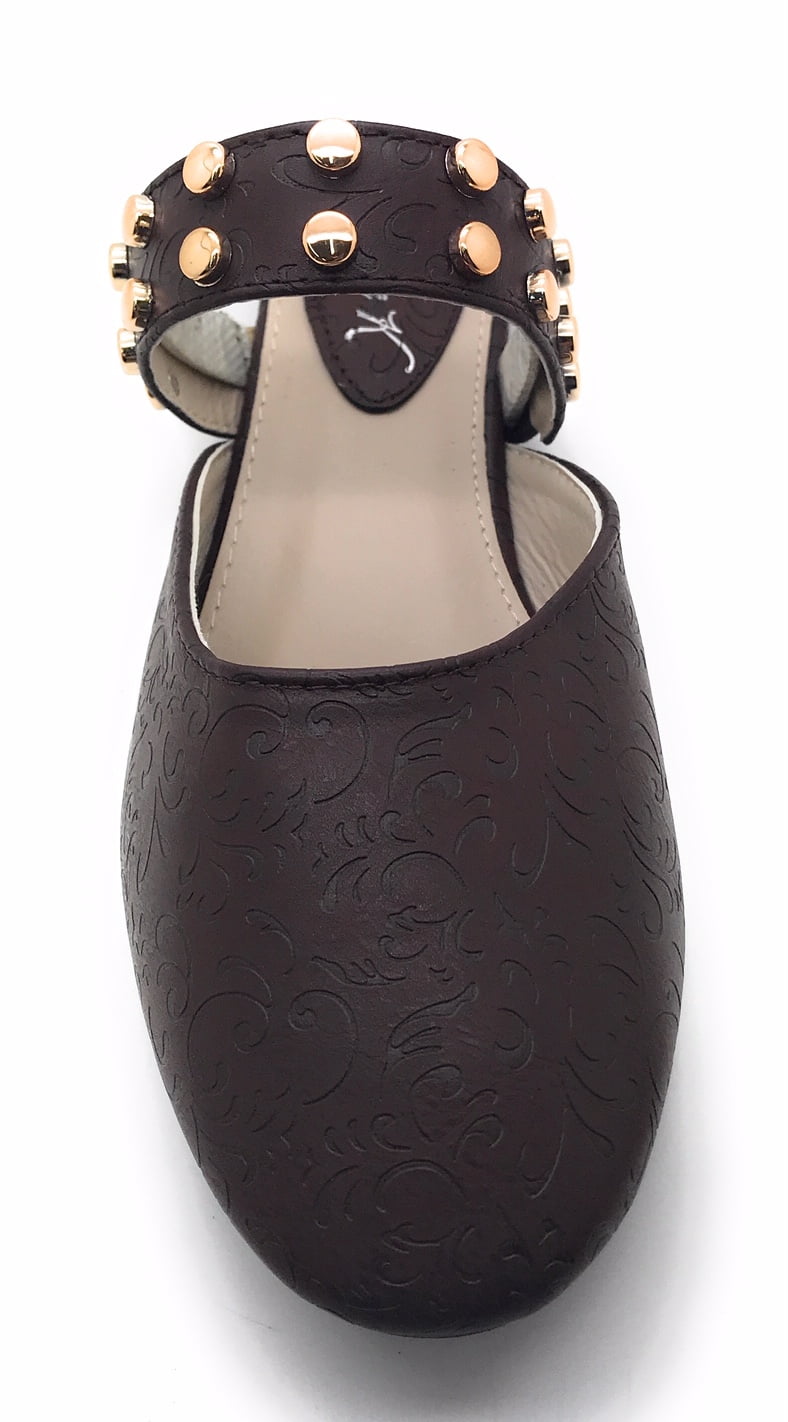Victoria K Floral Textured Slip On Mules (Women)