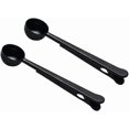 thumbnail image 1 of Coffee Scoop Clip, 2 in 1 Long Handle Stainless Steel Spoon with Bag Clip Perfect for Coffee, Tea, Kitchen Tools 2 Pack Black, 1 of 4