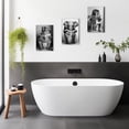 thumbnail image 3 of ZHONGYUTONG Funny Bathroom Animal Wall Art 3 Pieces Cute Tiger Elephant Lion Reading Newspaper on Toilet Poster Black White Canvas Prints for Rustic Restroom Framed (16.00" x 24.00" x 3PCS), 3 of 7