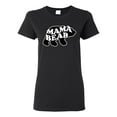thumbnail image 2 of Wild Bobby, Mama Bear Animal Design, Animal Lover, Women Graphic Tee, Black, Small, 2 of 4
