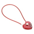 thumbnail image 5 of YIEMEEN Heart Shaped Padlock 3 Digit Password Lock Luggage Password Padlock Double Mood Love Lock Travel Valentine's Day Gift, 5 of 17