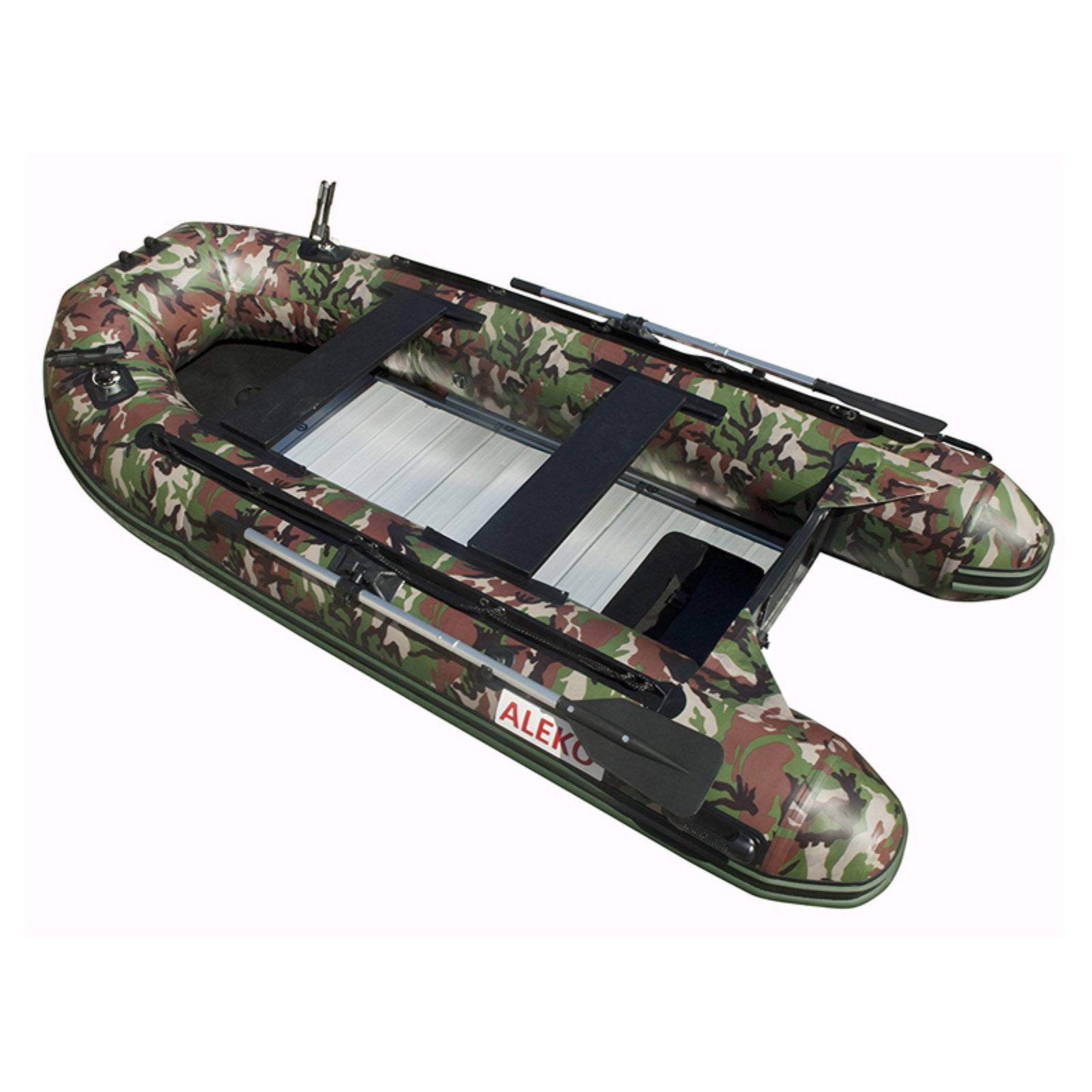 ALEKO PRO Fishing Inflatable Boat with Aluminum Floor Front Board