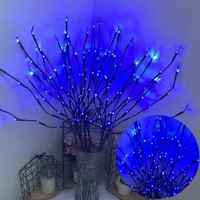 30 Inch Branch Twig Christmas Decor Lights 20 LED Branches Lights Flexible Simulation Tree Branches Decorative Light Lighted Tree Branches For Vase Decorations Indoor Valentine decorations