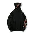 thumbnail image 2 of Niepce Inc Japanese Streetwear Black Dragon Emboridered Men's Graphic Hoodie, 2 of 7