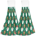 thumbnail image 2 of GZHJMY Santa Reindeer Kitchen Towels Set of 2, Hanging Hand Towels with Loop Soft Absorbent Durable for Bathroom Kitchen Decor, 2 of 7