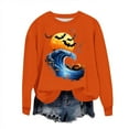 thumbnail image 2 of Censtreet Crewneck Halloween Sweatshirt Women Round Neck Casual Oversized Pullover Hoodies Long Sleeve Blouse Tops, 2 of 6
