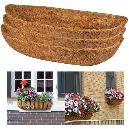 3 Packs Trough Coco Fiber Replacement Liner, Coco Liners for Window Box ...