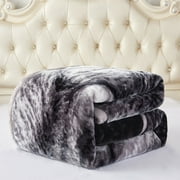 NC King Size Blanket 2 Ply Thick Warm Plush Bed Blanket for Winter, 10lbs, Eagle & Lion Floral, 85x93