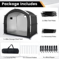thumbnail image 3 of Gymax Bike Storage Tent w/ Window Floor Portable Garage Shed for 5 Bikes Garden Tools, 3 of 10
