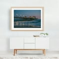thumbnail image 5 of Huntington Beach Pier - Huntington Beach California Photography Seascape Night Sky Waves Boardwalk Ocean Coastal Oak Framed Wall Art Print 5 x 7 inches, 5 of 6