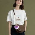 thumbnail image 4 of Coofit Key Chain Fashion Heart Shape Pom Pom Handbag Pendant Purse Charm Phone Charm, 4 of 6
