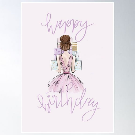 Happy Birthday Card – Elegant Dress Design with Gifts – Perfect for Celebrating Birthdays – Blank Inside for Personal Messages & Includes Envelope