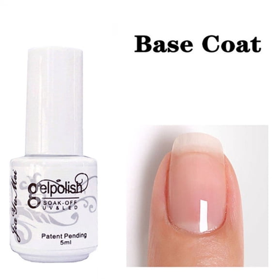 Gel Nail Polish, 5Ml Base Coat - No-Wipe Top Coat & Reinforced Base Gel Set, Manicure Nail Gel Polish 5Ml, Nail Polish Easter Mother'S Day Nail Care Makeup Organizers