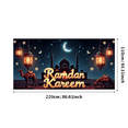thumbnail image 3 of LUUFILx Ramadan Kareem Banner Decor Moon Lantern Backdrop Camel Mosque Starry Night Islamic Festival Celebration Decoration Party Eid Mubarak Ambiance, 3 of 9