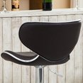 thumbnail image 5 of Roundhill Furniture Masaccio Rembourrage en Similicuir Rembourrage Airlift Tabouret Pivotant Réglable avec Base Chromée, Lot de 2, Marron, 5 of 5
