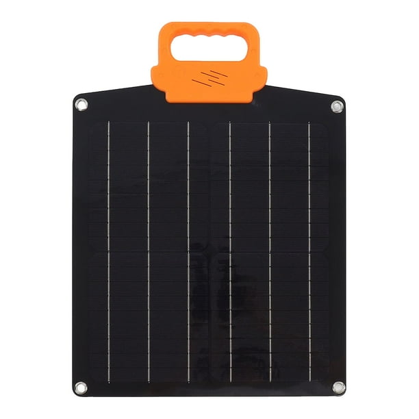 20W 18V Portable Solar Panel Monocrystalline Silicon Solar Panel Charger for RV Camping Outdoor Vehicle Power Supply Black