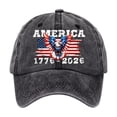 thumbnail image 5 of WKSCLPAI 250 Anniversary Hat, 1776 - 2026 Semiquincentennial USA Hat, Unisex Adjustable Commemorative Baseball Cap, Tribute To We the People, Black A, 5 of 6