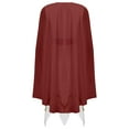 thumbnail image 4 of Mufeng Womens Ancient Greek Roman Toga Dress with Cape Asymmetrical Hem Tunic Dress Halloween Costume Burgundy 3XL, 4 of 5