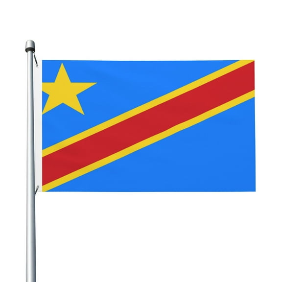 Congo Flag Print Flag 3x5 Ft Outdoor Garden Flag Double Sided Banner For Yard Lawn Porch Balcony Home Decorations