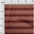 thumbnail image 1 of oneOone Silk Tabby Maroon Fabric Stripe & Swirl Block Craft Projects Decor Fabric Printed By The Yard 42 Inch Wide, 1 of 4