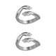 thumbnail image 2 of Jumpingount Aleación anillo abierto estético boda fiesta favores nudillo mano joyería aniversario novias novios regalos decoración plata Plata 2piezas Jumpingount CBP034773, 2 of 6