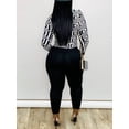 thumbnail image 3 of Lovelywholesale Plus Size Round Neck Geometric Print Pants Set, 3 of 4