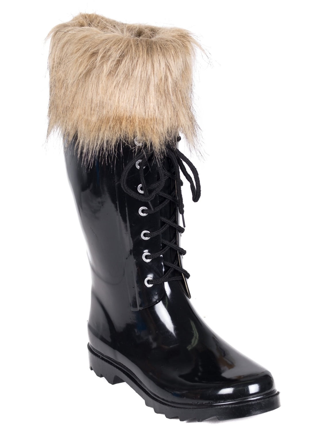 rubber boots with laces