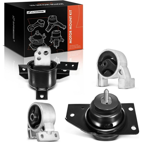 A-Premium Engine Motor & Transmission Mounts Compatible with Hyundai Accent Kia Rio Rio5 2006 2007 2008 2009 2010 2011 L4 1.6L Petrol DOHC 4-PC Set