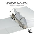 thumbnail image 3 of Samsill Durable 6" Locking D-Ring View Binder, White, 3 of 7