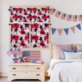thumbnail image 5 of Independence Day Kitchen Curtains Valances 3 Piece Set, U.S. Flag Themed Stained Retro Texture Rod Pocket Tier Curtain and Valance Drapes for Small Window 24 Inch Length for Bedroom Cafe, 5 of 9