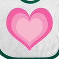 thumbnail image 4 of Inktastic Pink Valentine Heart Girls Baby Bib, 4 of 4
