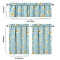 thumbnail image 6 of Vintage Bohemian Curtains 36 Inch Short - 3 Panel Rustic Floral Farmhouse Set with Wildflowers, Rod Pocket Window Treatment for Country Kitchen, 6 of 6
