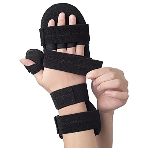 Sylong Stroke Resting Hand Splint Carpal Tunnel Wrist Brace Night Immobilizer, Finger Stabilizer Wrap - for Muscle Atrophy Rehabilitation, Arthritis, Tendonitis, Carpal T