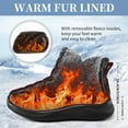 thumbnail image 4 of Ablanczoom Snow Boots Womens with Warm Fuzzy Faux Fur Slip-on Woman Winter Booties Shoes, 4 of 6