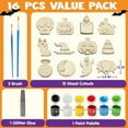 thumbnail image 2 of Joyfy 12 Pcs Halloween Craft Kit for Kids,DIY Wooden Magnet Creativity Arts Painting Kit,Halloween Painting Kit for Halloween Crafts Party Favor Supplies, 2 of 8